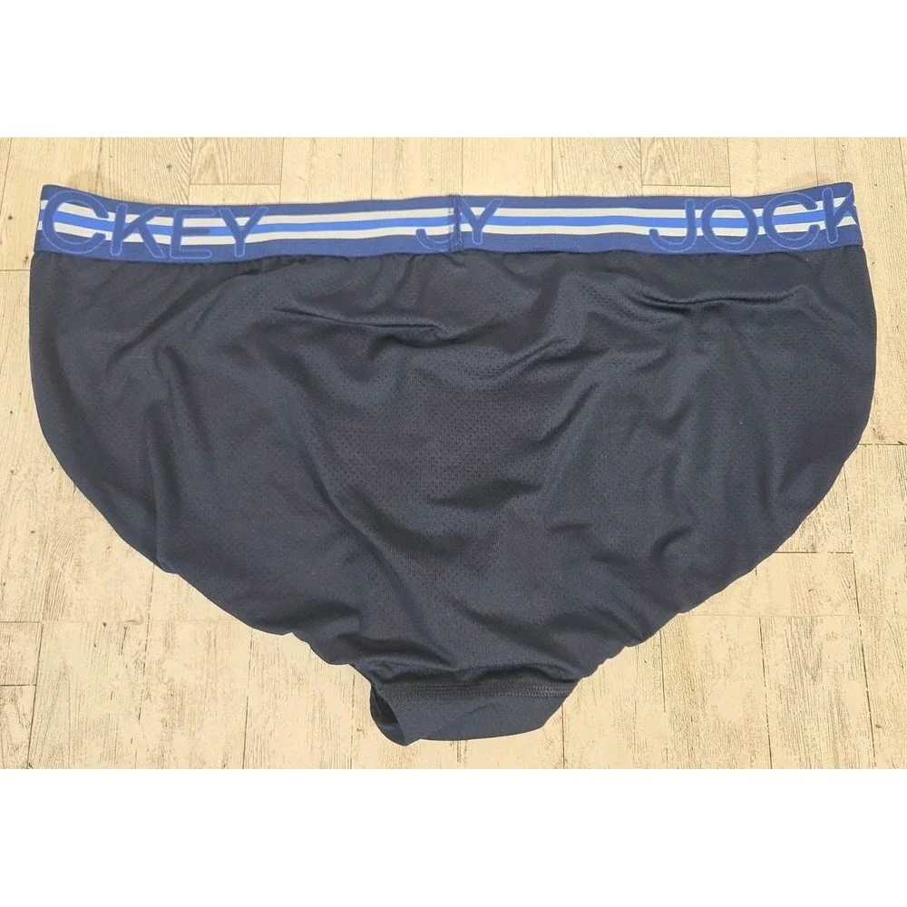 Jockey Sport Underwear 2XL Brief Stability Pouch Microfiber Blue Lot of 2